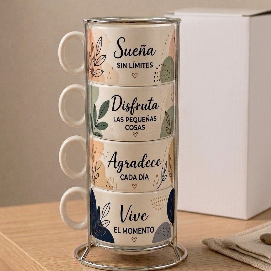 Set 4 tazas - Listos para ti