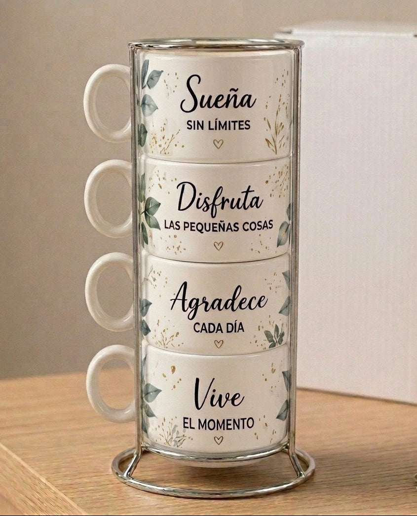 Set 4 tazas - Listos para ti