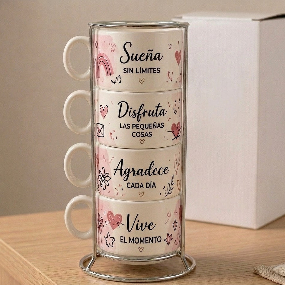 Set 4 tazas - Listos para ti