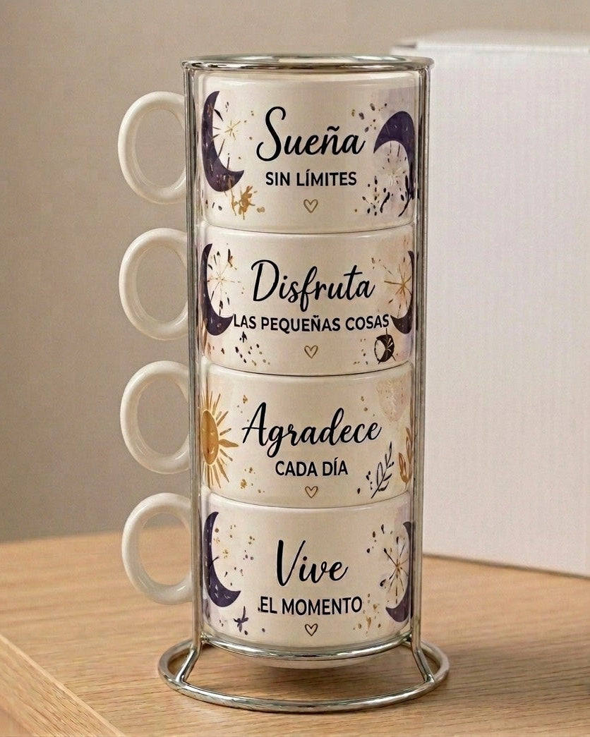 Set 4 tazas - Listos para ti